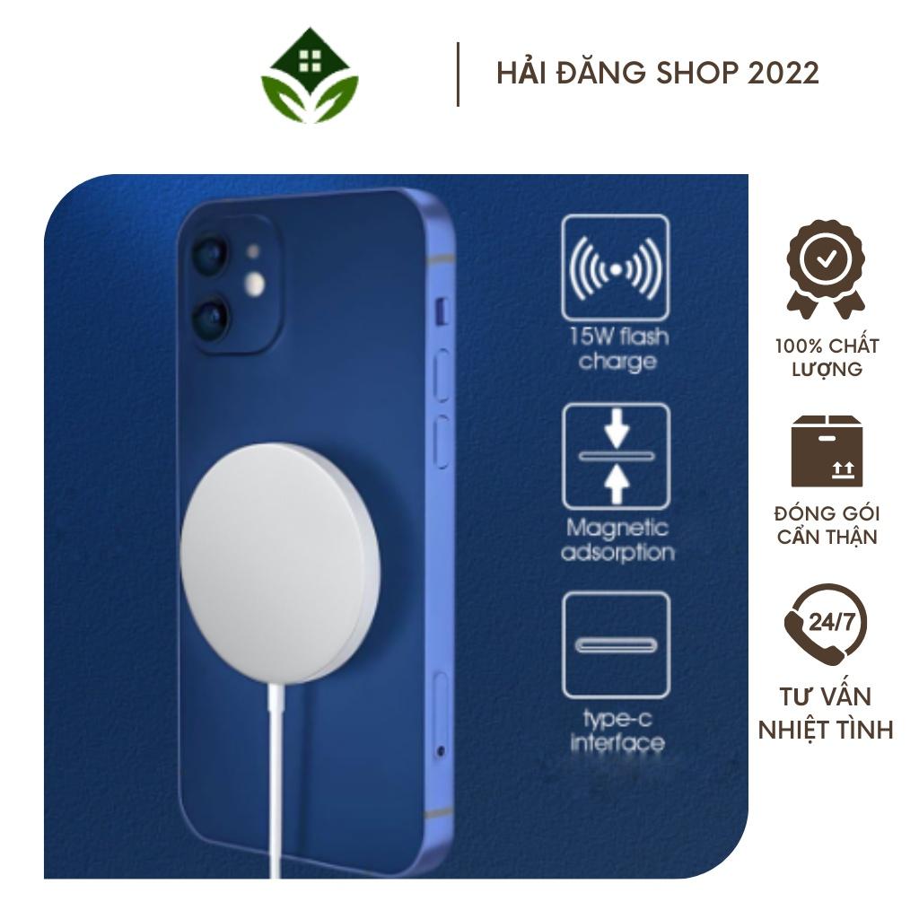 Sạc Không Dây nhanh 15W từ tính nam châm kiêm giá đỡ đế sạc ko dây thiết kế sạc thông minh wireless charging