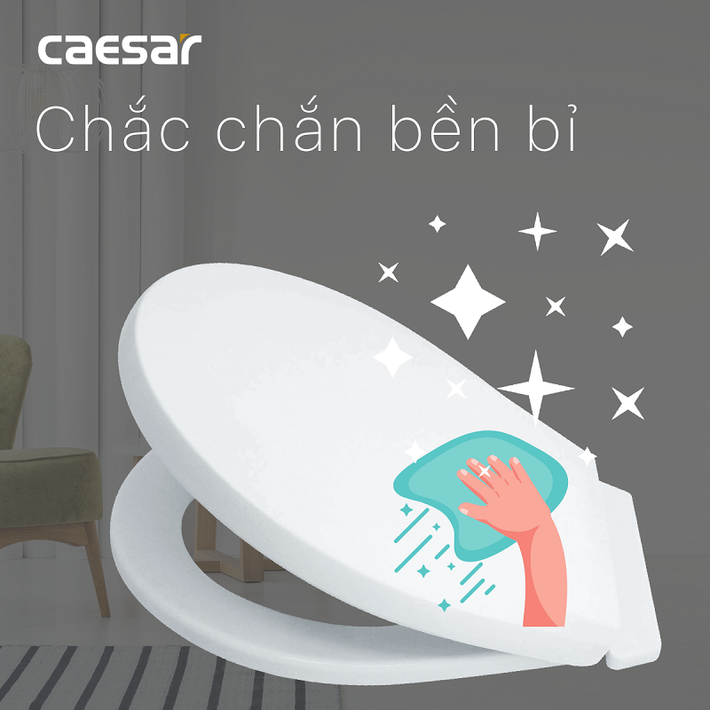 Nắp nhựa đóng êm bàn cầu trẻ em Caesar - M284 - Hàng chính hãng