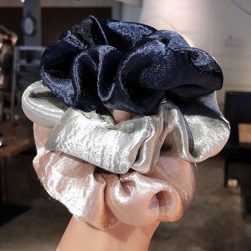 Scrunchies Thun Cột Tóc Nhung Xinh Xắn Phong Cách Hàn Quốc