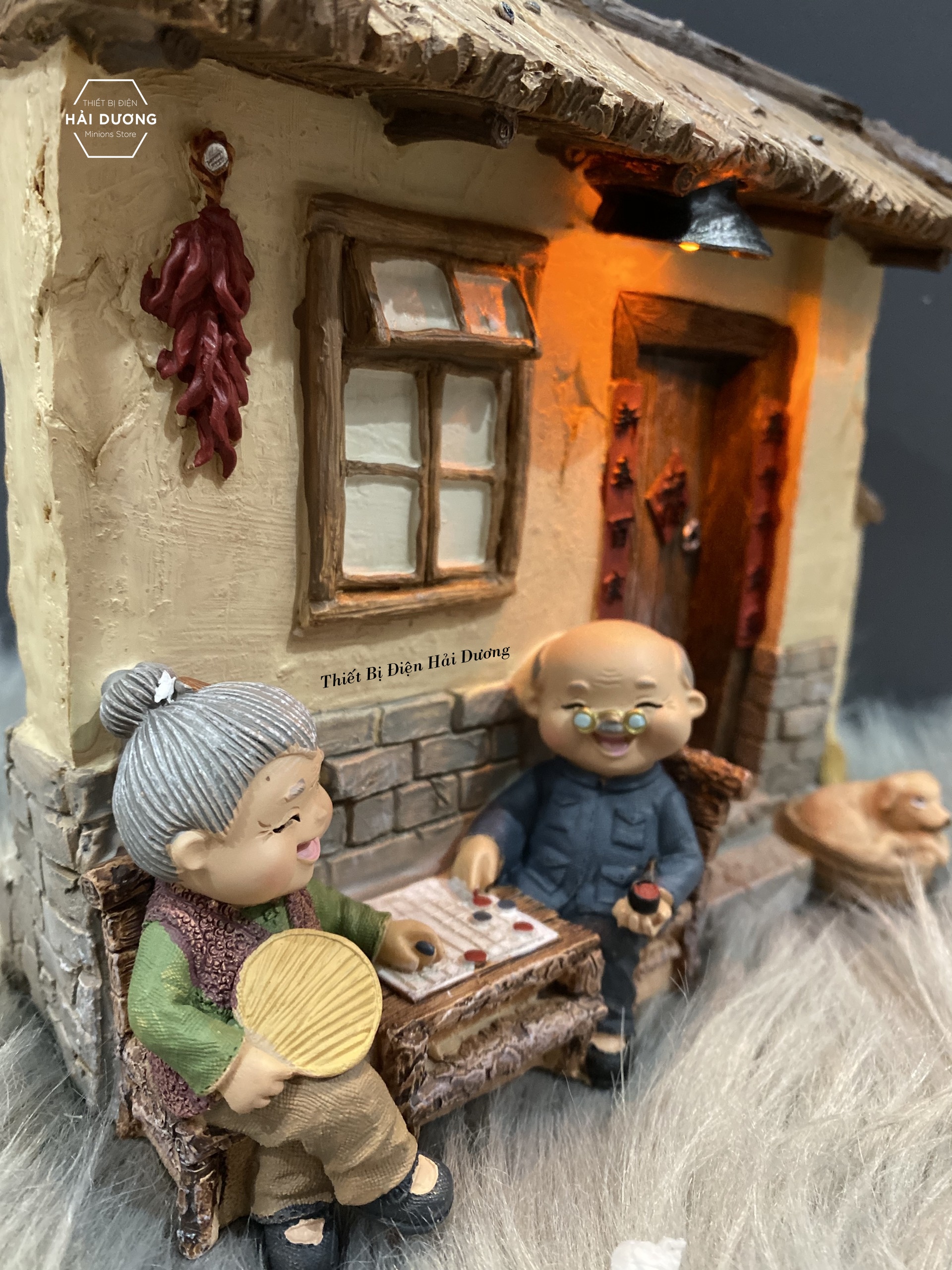 Đèn ngủ trang trí - Mô Hình Ông Bà - Quà tặng ý nghĩa - trang trí căn phòng vintage siêu dễ thương tiết kiệm giá rẻ - Có Video