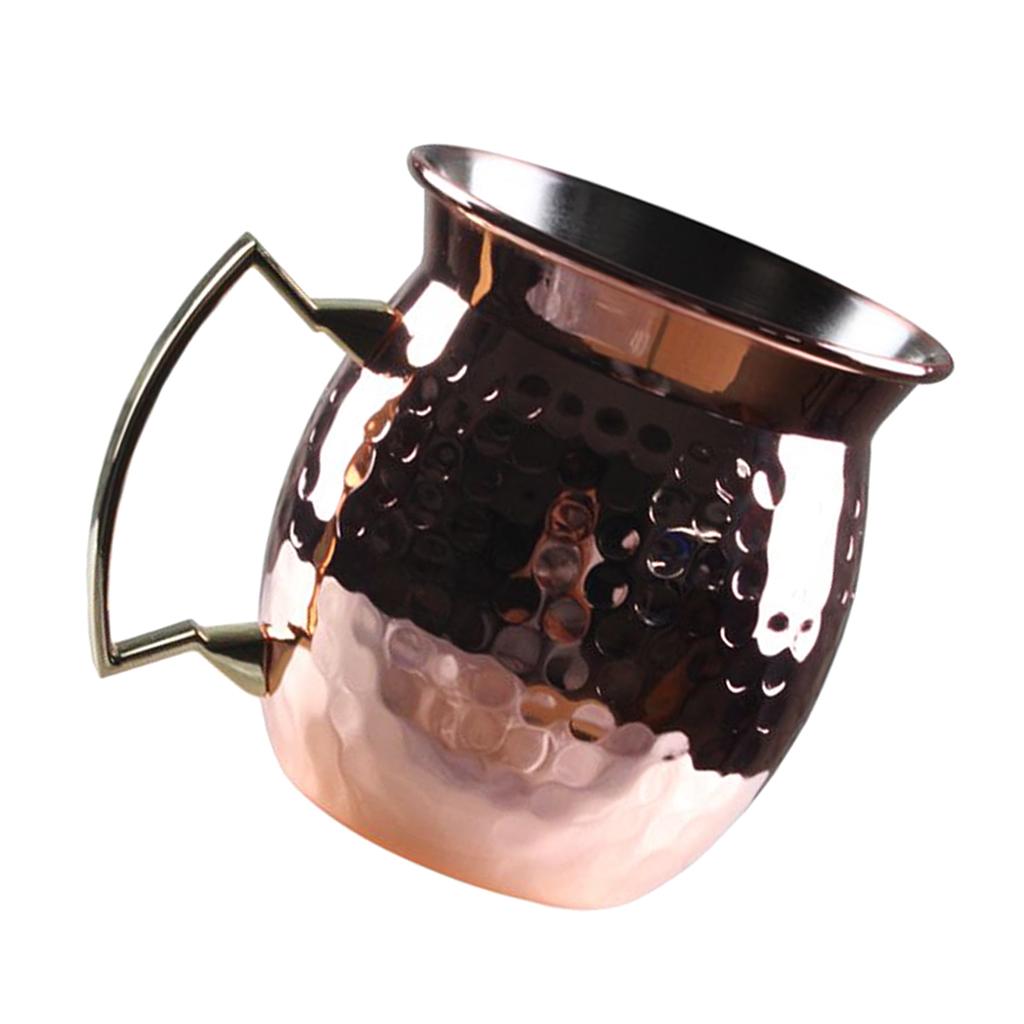 Moscow Mule Mug Cocktail Barrel Tankard Cup Kitchen Barware Cup Rose Gold