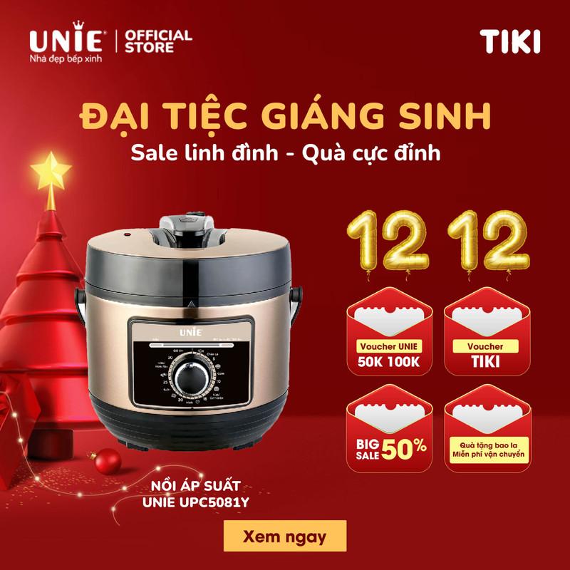 Nồi áp suất Unie UPC5081Y, 7 chức năng đun nấu đa năng,Lòng nồi tráng men chống dính Ceramic,công suất lớn - Hàng Chính Hãng