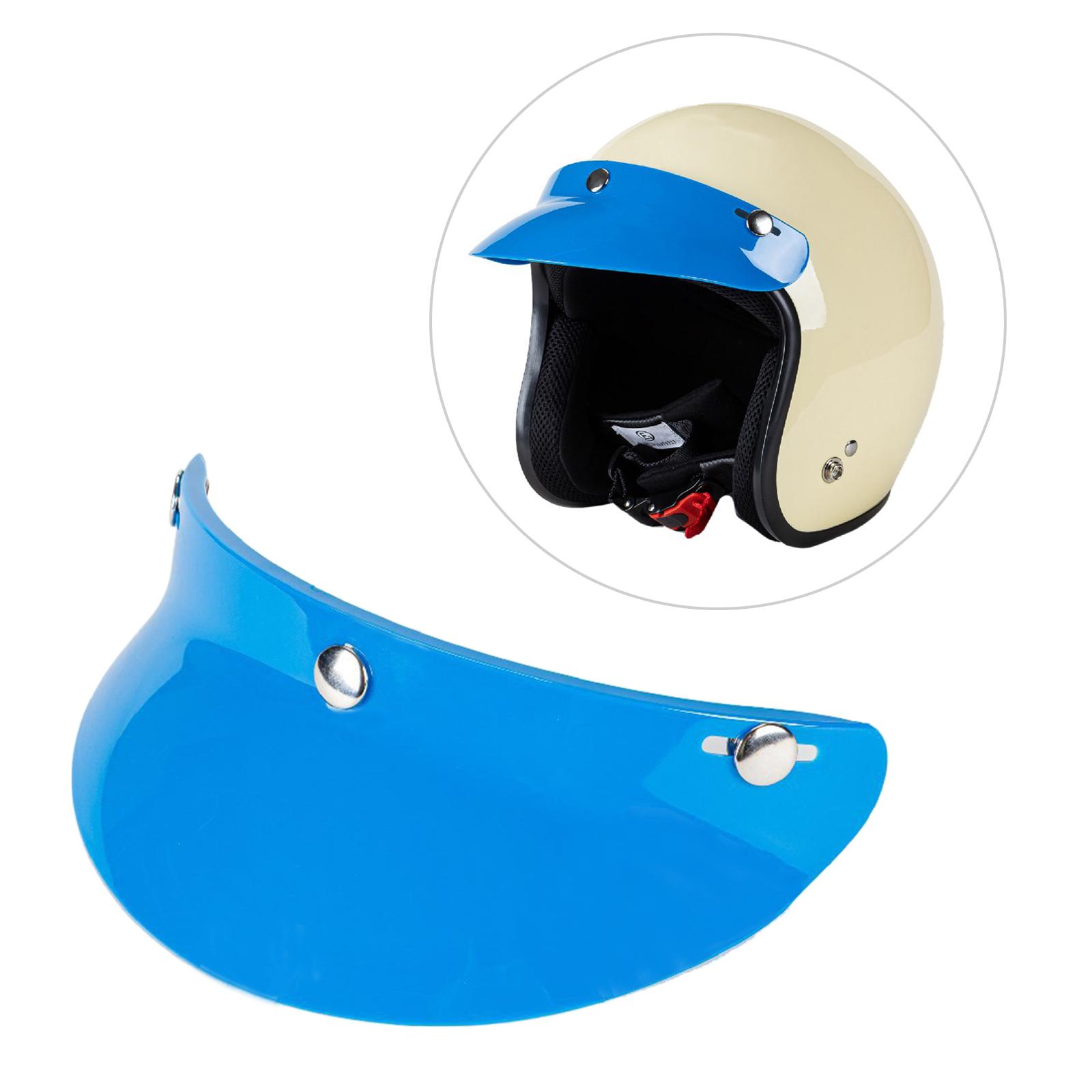 Vintage 3-Snap Motorcycle Helmet Visor Peak UV Sunshield for Most Open Face Half Face Or Vintage Helmets,15cm x 5cm