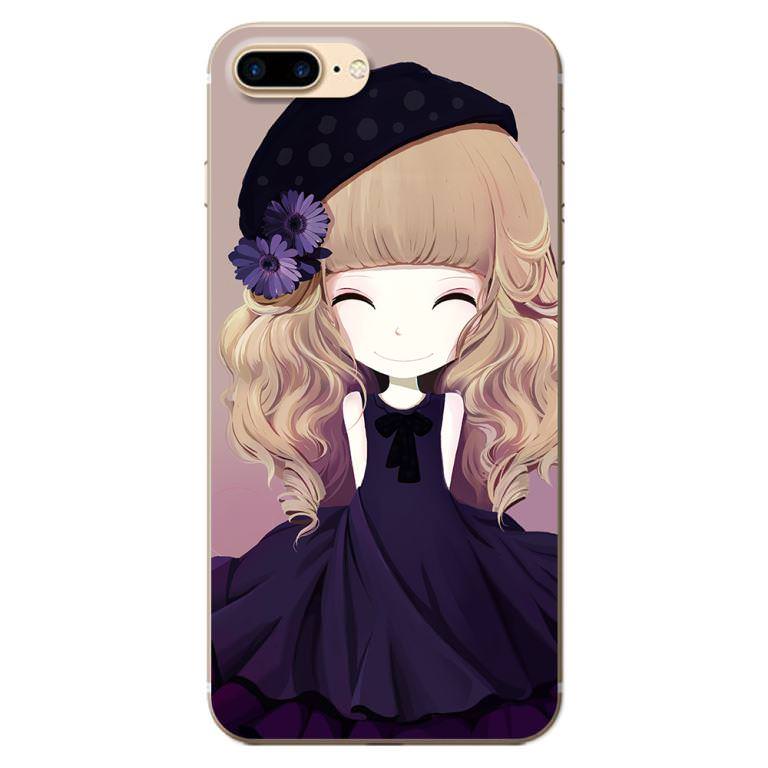 Ốp lưng dành cho iPhone 7 plus/8plus - Anime Cô Gái Váy Đen