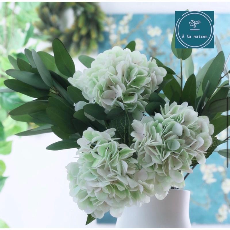 Cành lá bạch đàn kim bằng PU 60cm giống thật 99% dùng trang trí không gian xanh, hoa cưới