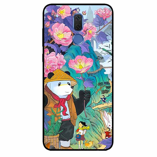 Ốp lưng dành cho Huawei Nova 2i mẫu Gấu Cầm Hoa
