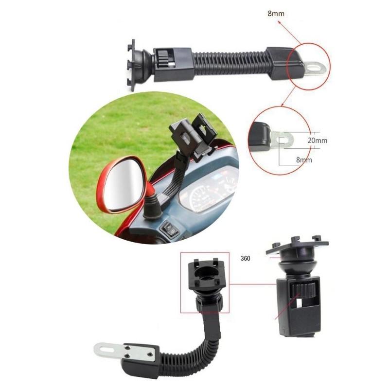 Giá đỡ điện thoại kẹp 4 góc gắn kính chiếu hậu xe máy 206643 tặng khăn lau xe đa năng    Loại chất lượng