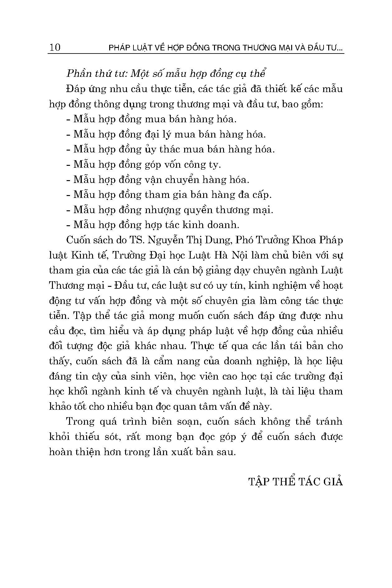 Pháp Luật Về Hợp Đồng Trong Thương Mại Và Đầu Tư - Những Vấn Đề Pháp Lý Cơ Bản (Sách chuyên khảo)