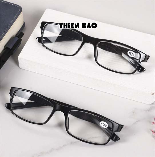 Kính lão thị , viễn thị loại cao cấp Đen Nhám cực đẹp, tròng chuẩn độ NAM NỮ Nhật bản loại I KVD034 hàng đẹp TR90