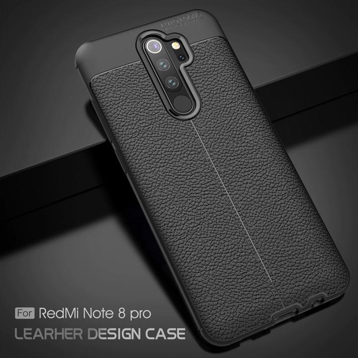Ốp lưng Xiaomi Redmi Note 8 Pro Silicon giả da Auto Focus