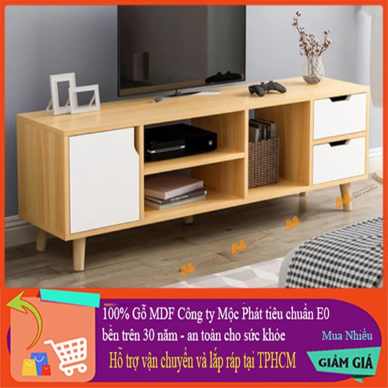 Made in VN Kệ tivi gia đình bằng gỗ mdf 17mm công ty Mộc Phát độ bền trên 30 năm AN052