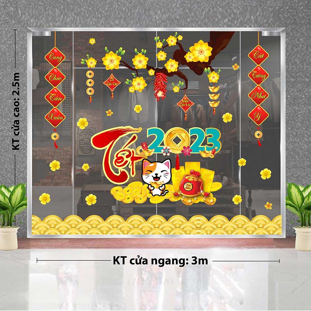 DECAL TRANG TRÍ TẾT 2023 COMBO SỐ 25