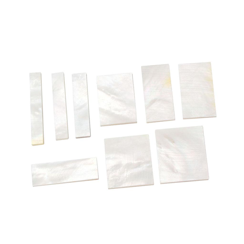 Sunnimix 1 Bộ Ván Trượt Ngón Tay Fretboard Ốp Hoa Chất Liệu Chấm Cho Đàn Acoustic Guitar Điện Phần Tự Làm, Trắng