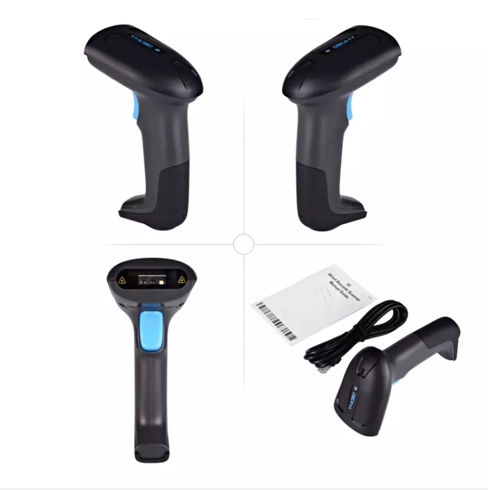 Máy quét mã vạch có dây YHD 6200D 2D đọc mã vạch Barcode Qrcode dùng dây trực tiếp cắm cổng USB Máy tính, Laptop - Hàng Nhập Khẩu