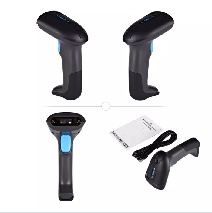 Máy quét mã vạch có dây YHD 6200D 2D đọc mã vạch Barcode(1D) Qrcode(2D) dùng dây trực tiếp cắm cổng USB Máy tính, Laptop - Hàng Nhập Khẩu