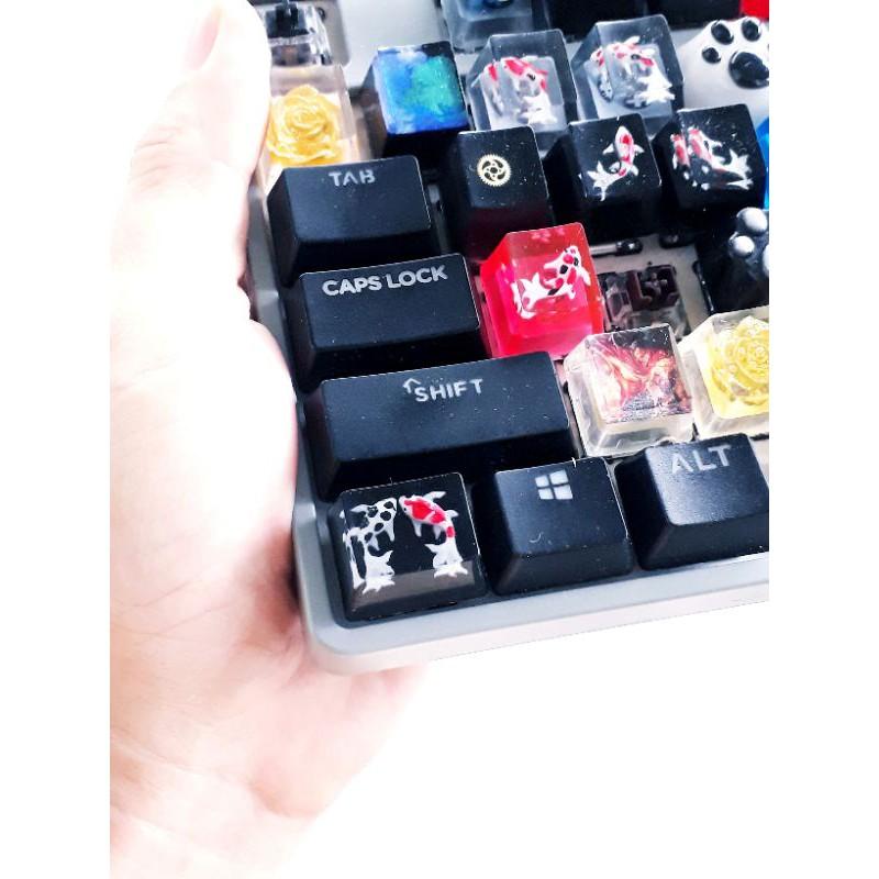 Keycap artisan song koi 1.25u trang trí bàn phím cơ gaming