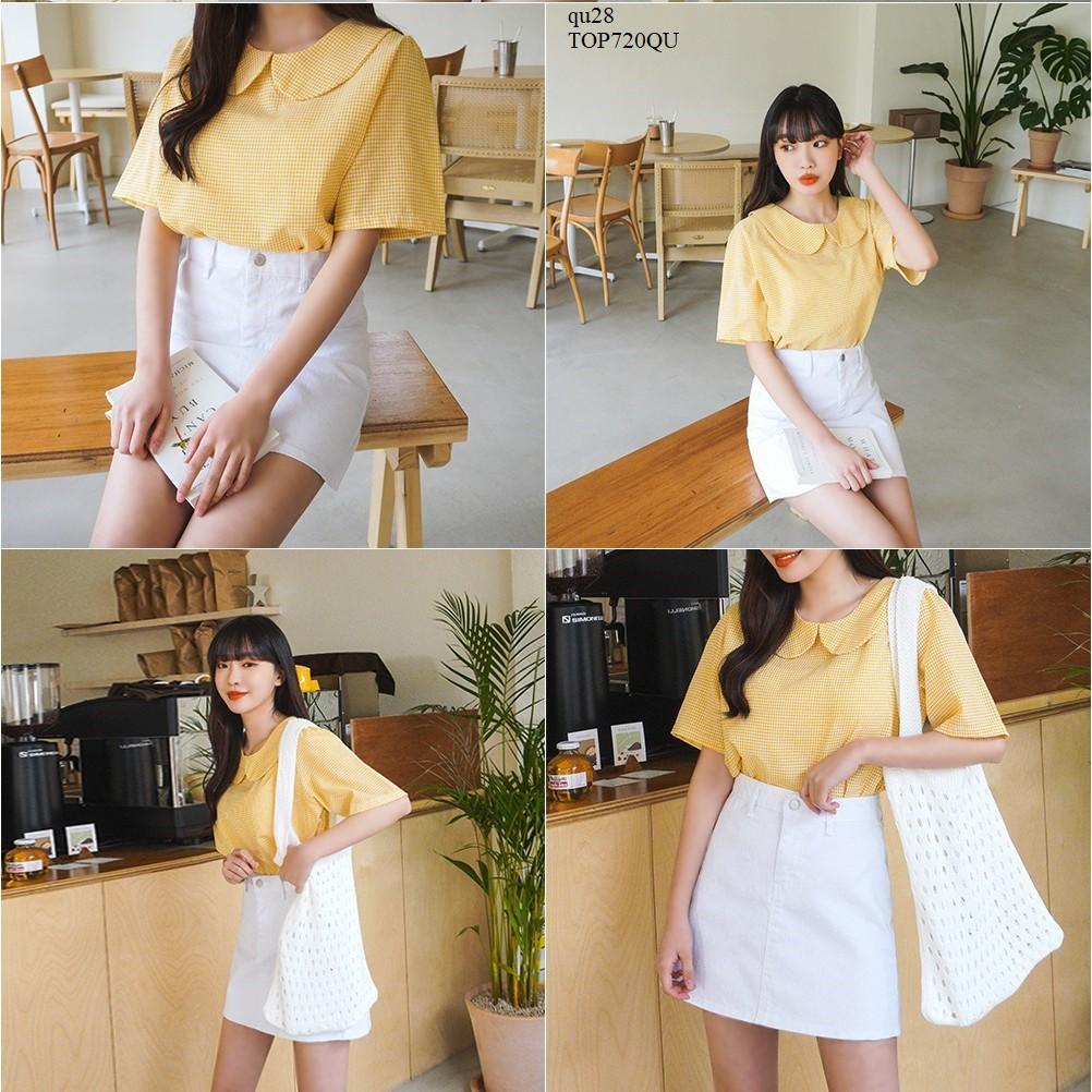 TOP636 ÁO SƠ MI NỮ CỔ SEN