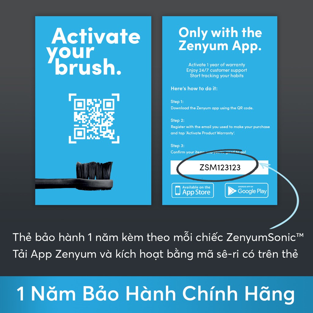 Bàn Chải Đánh Răng Điện Zenyum Sonic - Màu Xanh Mint- Công Nghệ Singapore