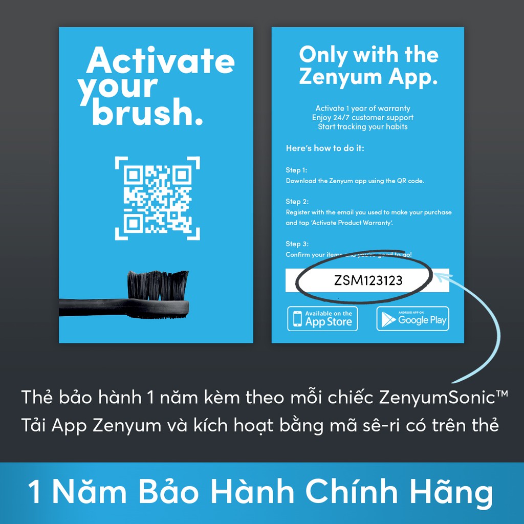 [Chính Hãng] Bàn Chải Đánh Răng Điện Zenyum Sonic - Màu Xanh Mint- Công Nghệ Singapore