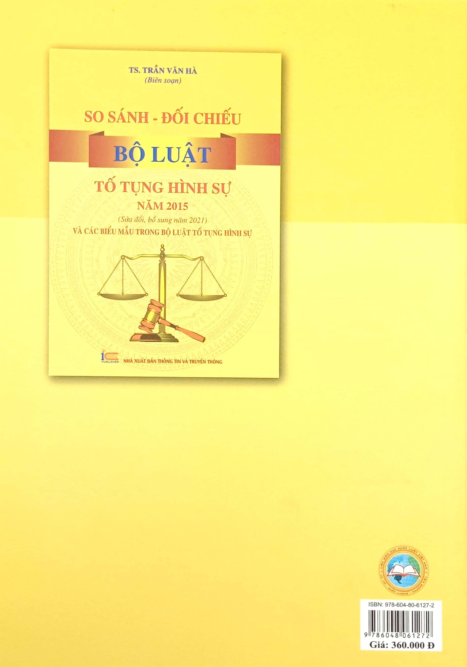 So Sánh-Đối Chiếu Bộ Luật Tố Tụng Hình Sự Năm 2015 Và Các Biểu Mẫu Trong Bộ Luật Tố Tụng Hình Sự