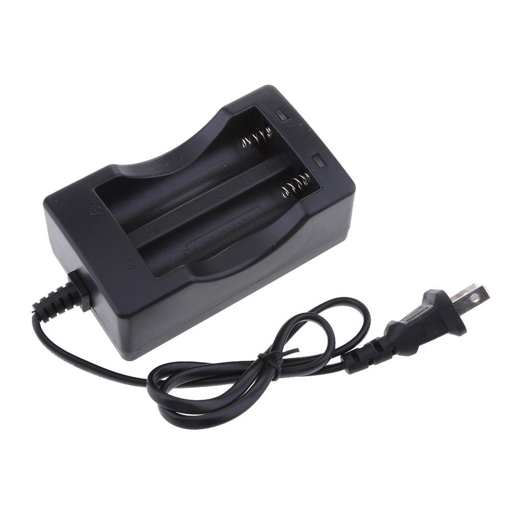 US Plug 2-slot Flashlight Miner's Lamp Lighting Battery Charge Independent