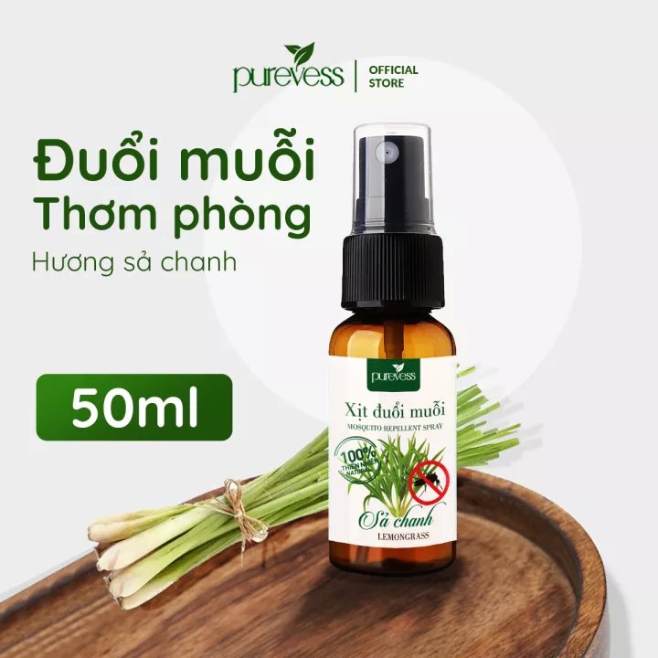 Tinh dầu đuổi muỗi Purevess, hương sả chanh