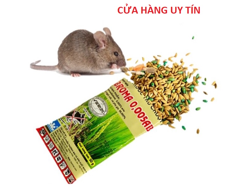 10 gói thuốc diệt chuột sinh học BROMA 0,005AB (gói 50g)