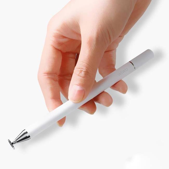 Bút cảm ứng stylus 2 đầu 2 in 1 hiệu WIWU Pencil One cho iPad Pro / iPhone / Android / màn hình cảm ứng các loại / Samsung Huawei Oppo Xiaomi Nokia - Hàng nhập khẩu