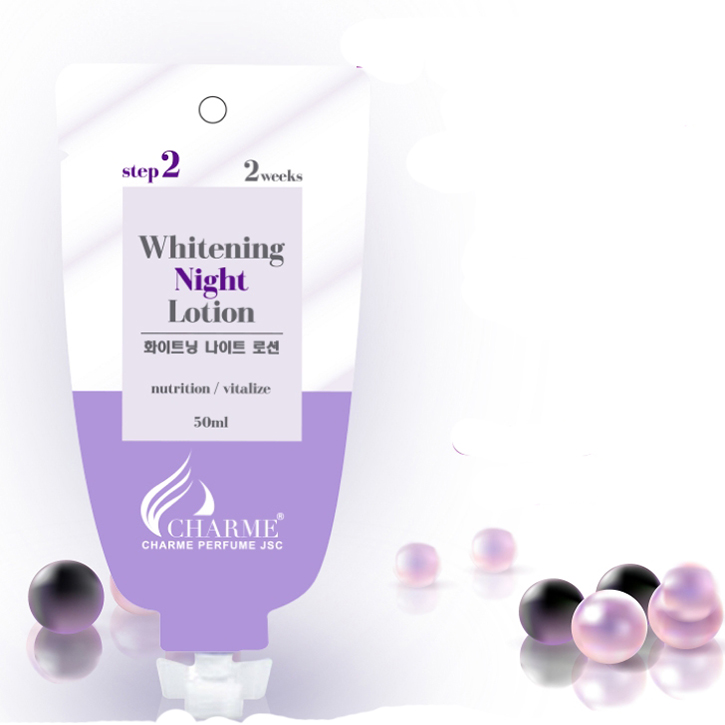 Kem Dưỡng Trắng Da Toàn Thân Ban Đêm Whitening Night Lotion Charme Hàn Quốc 50ml