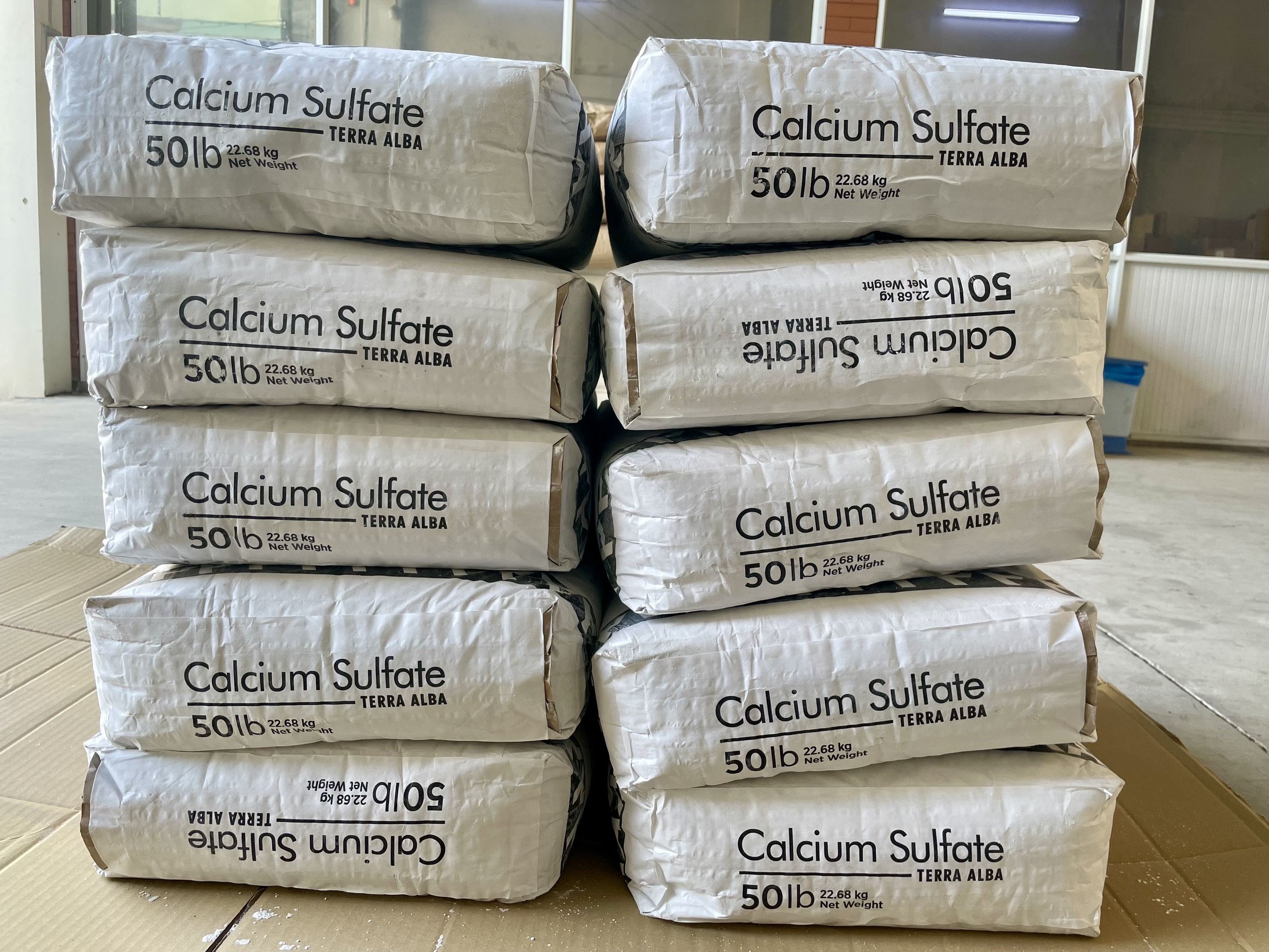Calcium sulfate Mỹ 23kg thạch cao tinh khiết 99% dùng trong thực phẩm