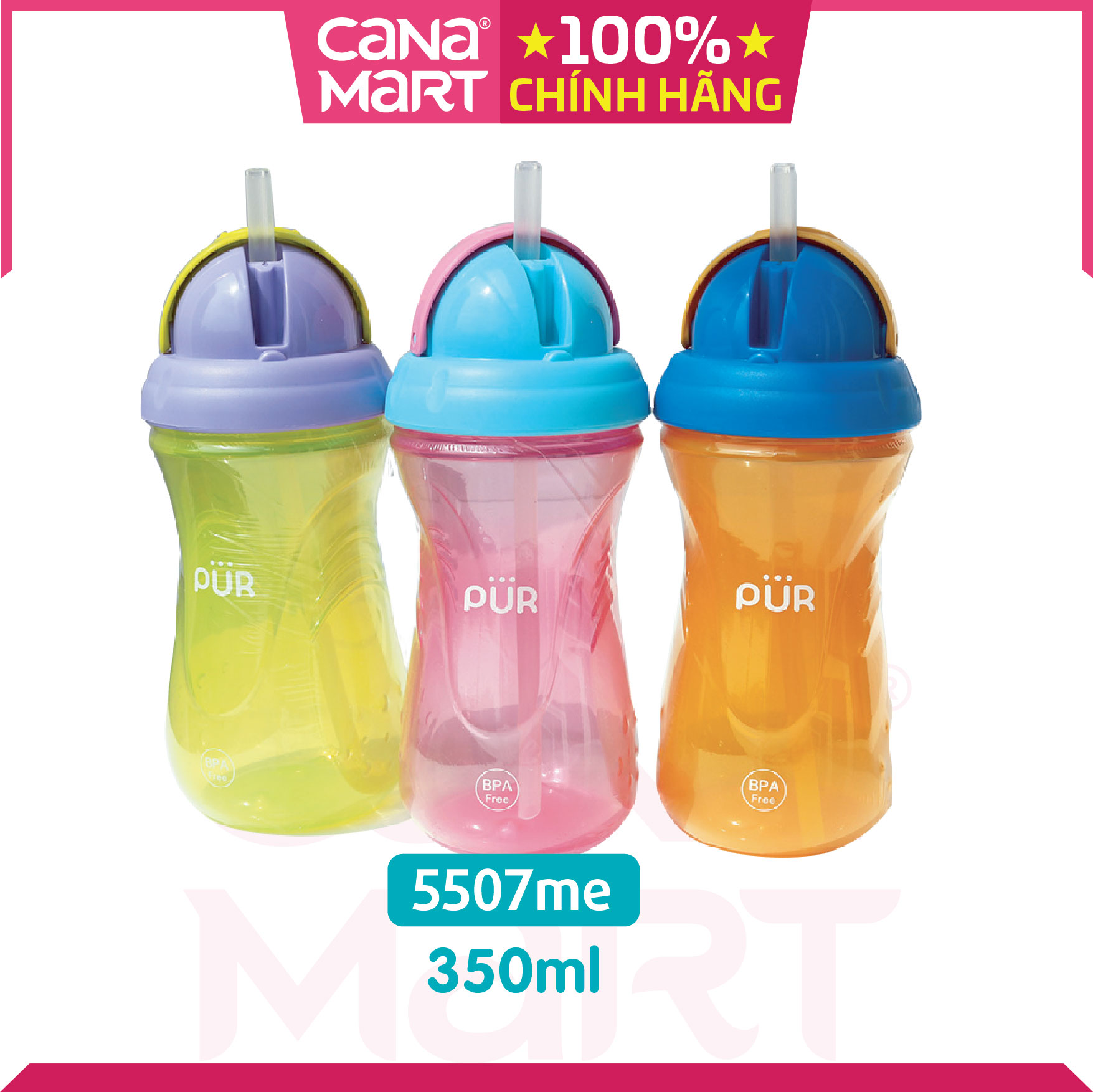 Bình nước ống hút thể thao Pur 250ml (5507ME)