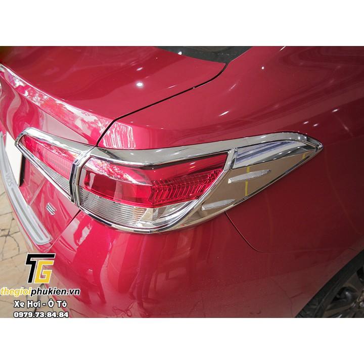 Bộ ốp trang trí, bảo vệ đèn xe Toyota Vios 2019-2020 mạ Crom