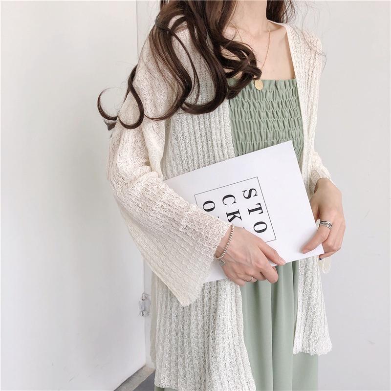 MS327 Áo khoác cardigan nữ mỏng dệt kim nhẹ nhàng dáng lỡ