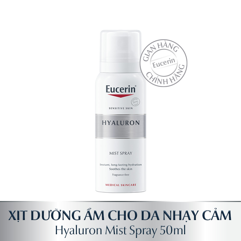 Xịt dưỡng ẩm & giảm nếp nhăn Eucerin Hyaluron Mist Spray 50ml