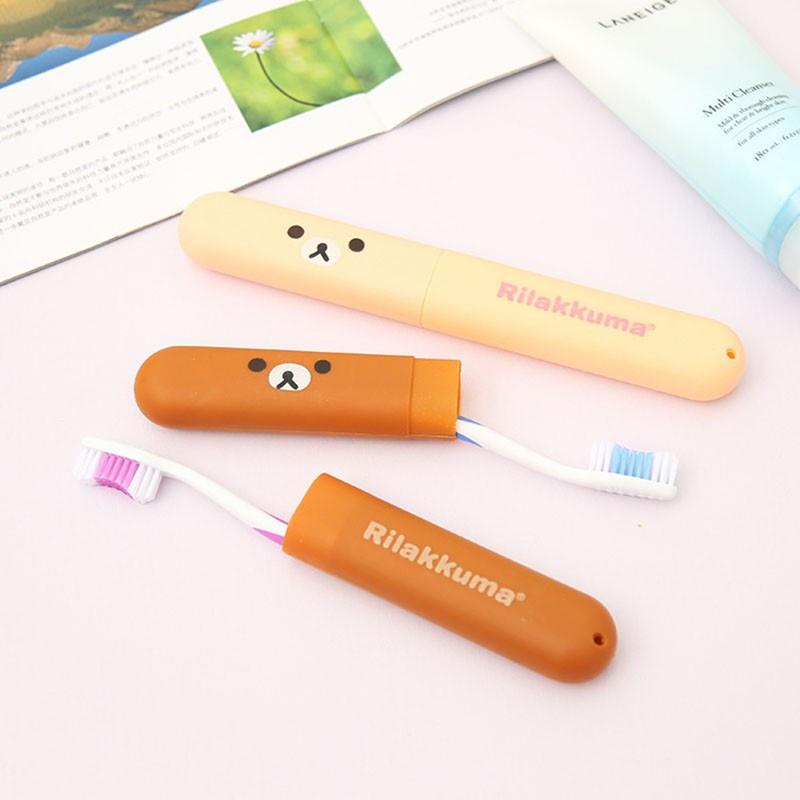 COMBO 2 HỘP ĐỰNG BÀN CHẢI ĐÁNH RĂNG HỌA TIẾT HÌNH GẤU / HEO ĐÁNG YÊU TIỆN LỢI MANG THEO ĐI CÔNG TÁC DU LỊCH