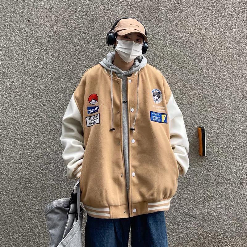 Áo khoác bomber thêu hình unisex cho cả nam & nữ