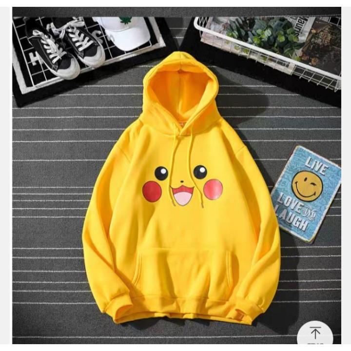 Áo hoodie pika cute chất nỉ bông dày siêu ấm 59