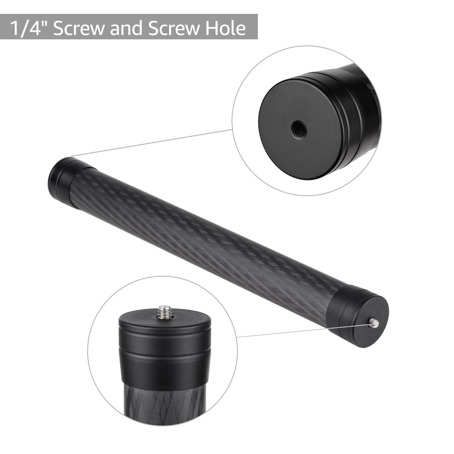 Thanh chụp ảnh mở rộng ổn định sợi carbon đa năng với vít 1/4 inch