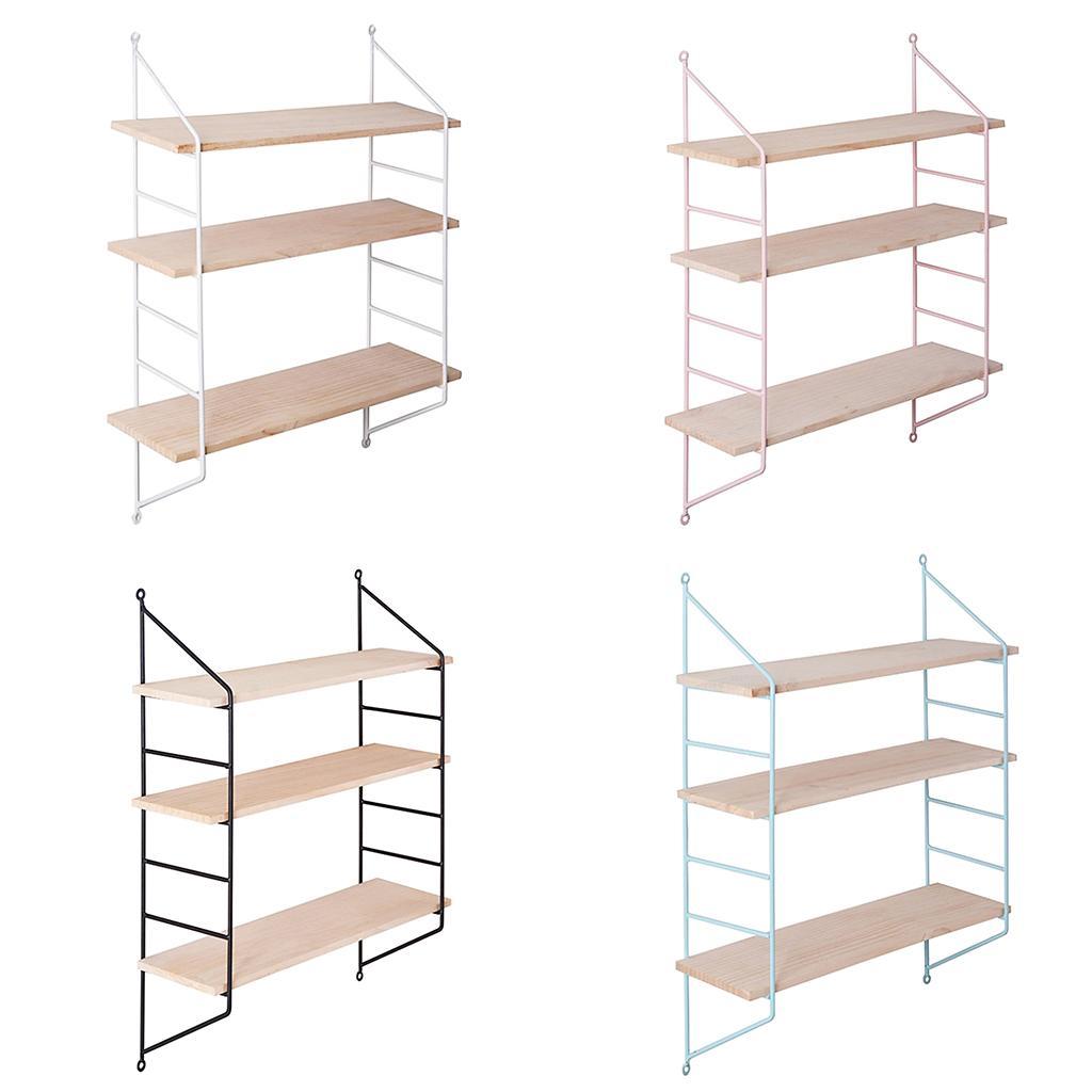 3 Layer Wall Hanging Wooden Shelves Floating Wall Shelf Home Decor White