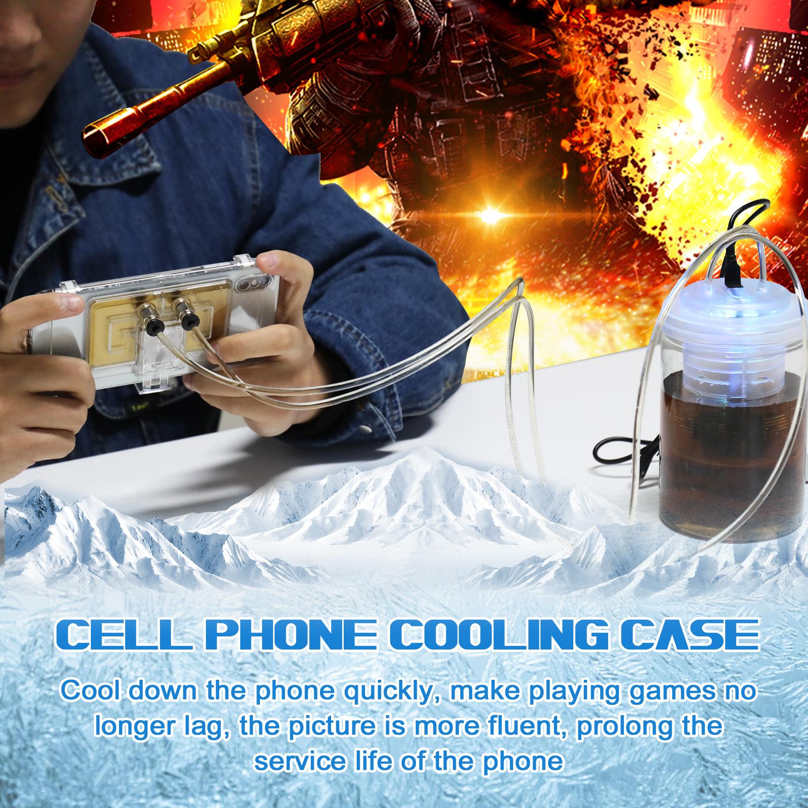 USB Mobile Phone Water Cooling Radiator Adjustable Portable Fan Holder Phone Water Cooler For Cell Phone Cell Phone