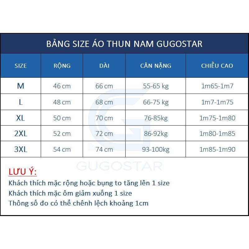 Áo Polo Nam GUGOSTAR G375-XNV, Chất Thể Thao, Co Giãn 4 Chiều