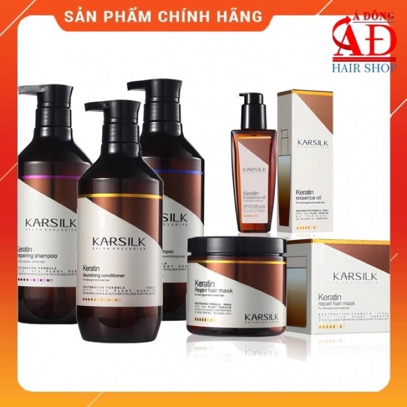 BỘ DẦU GỘI XẢ HẤP Ủ PHỤC HỒI TÓC KARSILK KERATIN REPAIRING MỀM MƯỢT SẠCH GÀU 800ML