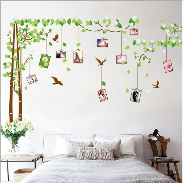 Decal trang trí tường - Cây PHOTO hoa lá 02
