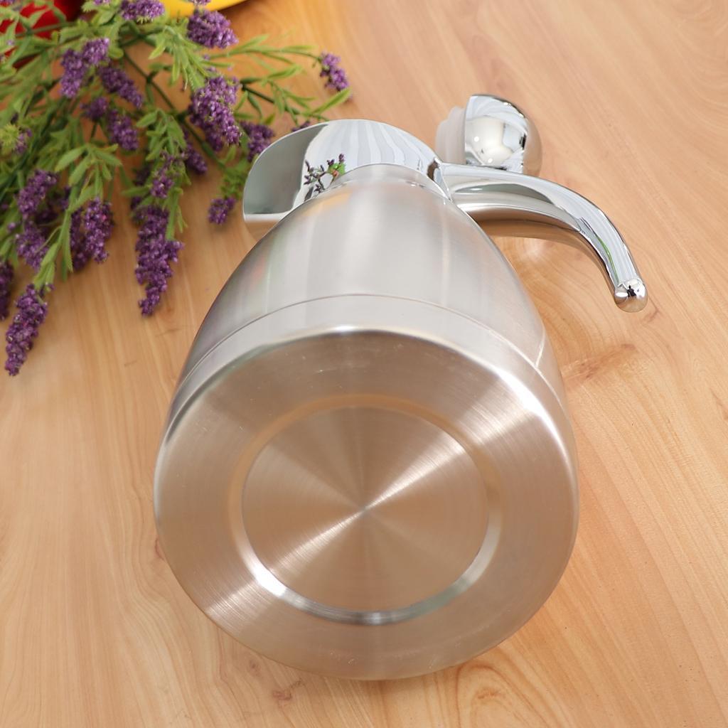 2Pcs  1 . 5L  Stainless  Vacuum  Insulated  Carafe / Coffee  Carafe  w /