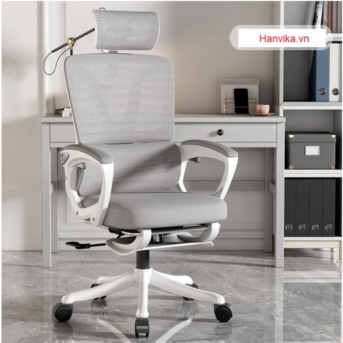 Ghế Xoay Văn Phòng Lưng Lưới Tản Nhiệt Cao Cấp TMS08 Có Ngả Lưng Gác Chân Nâng Hạ, Ghế Làm Việc Tại Nhà công thái học.