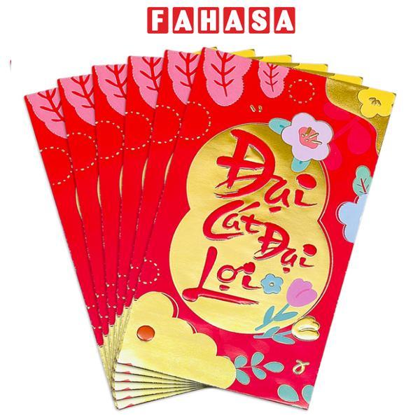 Bộ 6 Bao Lì Xì Tết Bính Ngọ 2026 - H5-8-1 - Đại Cát Đại Lợi