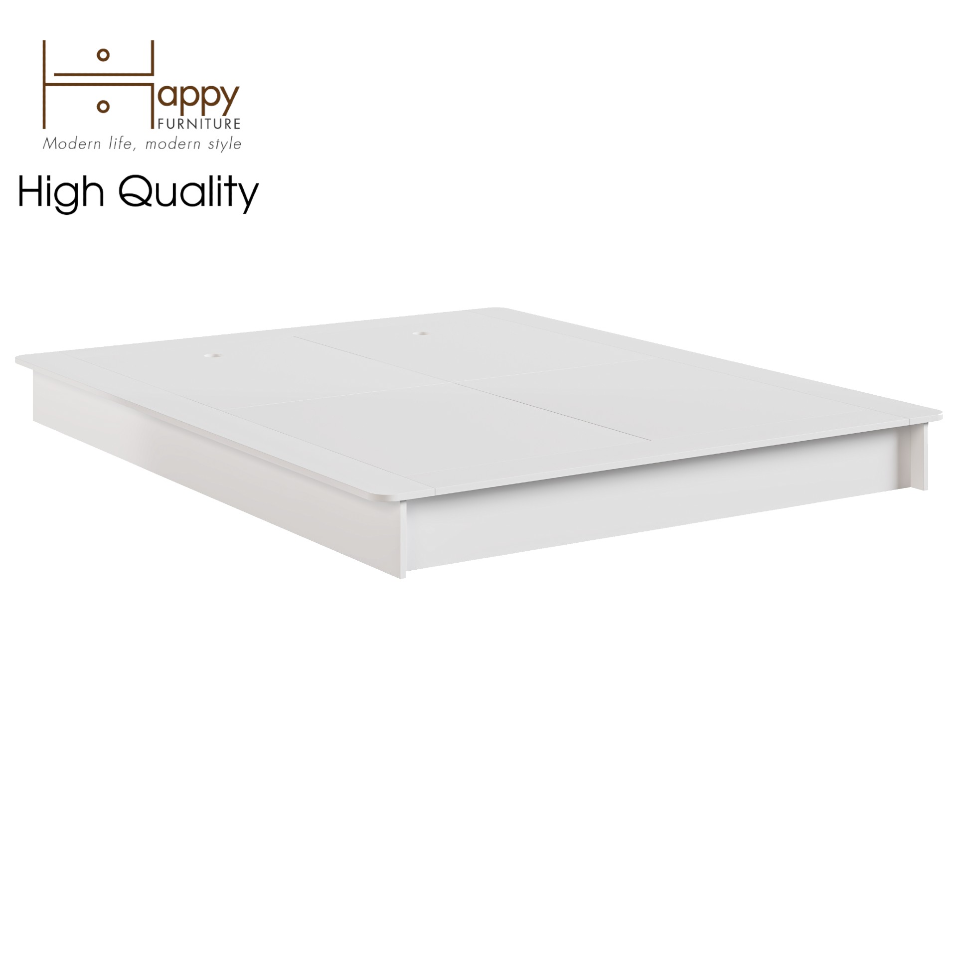 [Happy Home Furniture] NOMIA , Giường ngủ bệt bo viền ( không đầu giường) , GNG_056, GNG_057, GNG_058, GNG_059