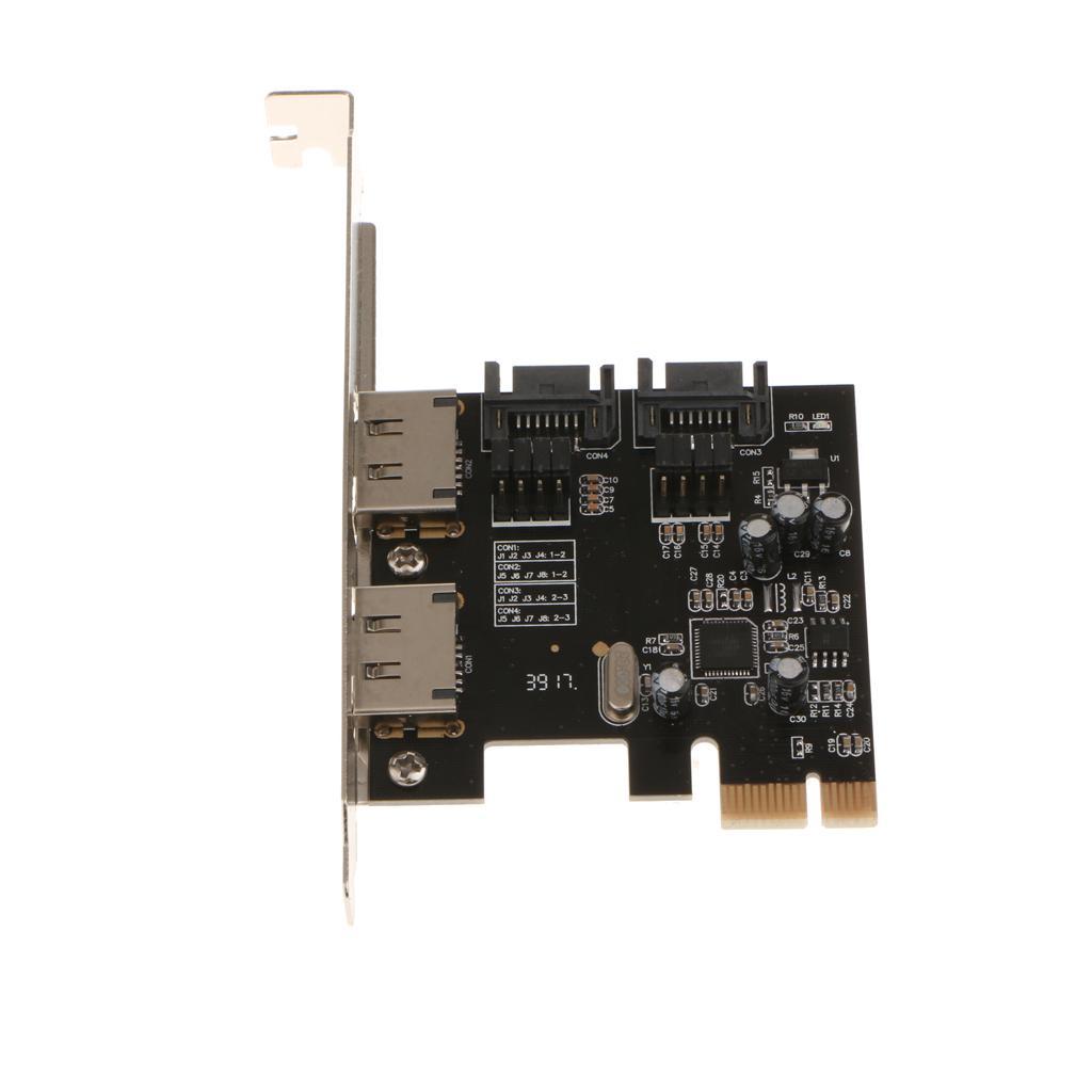 2 Port SATA 6 Gbps eSATA Controller Expansion Card Super Speed