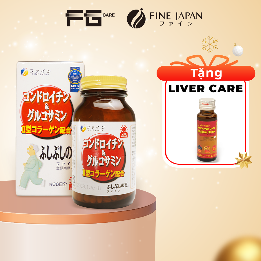 Viên Uống Hỗ Trợ Xương Khớp Glucosamine và Chondroitin - Fine Japan Chondroitin & Glucosamine Hộp 545 Viên