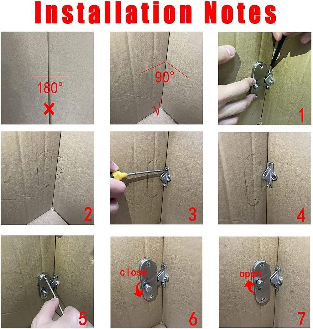 Khóa Cửa Trượt Di Động 90 Độ Cửa Khóa Góc Phải Màn Hình Riêng Tư Khóa Cửa Chuồng và Khóa Cam Khóa Chốt